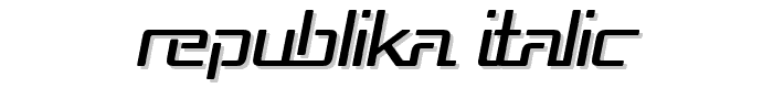 Republika Italic font